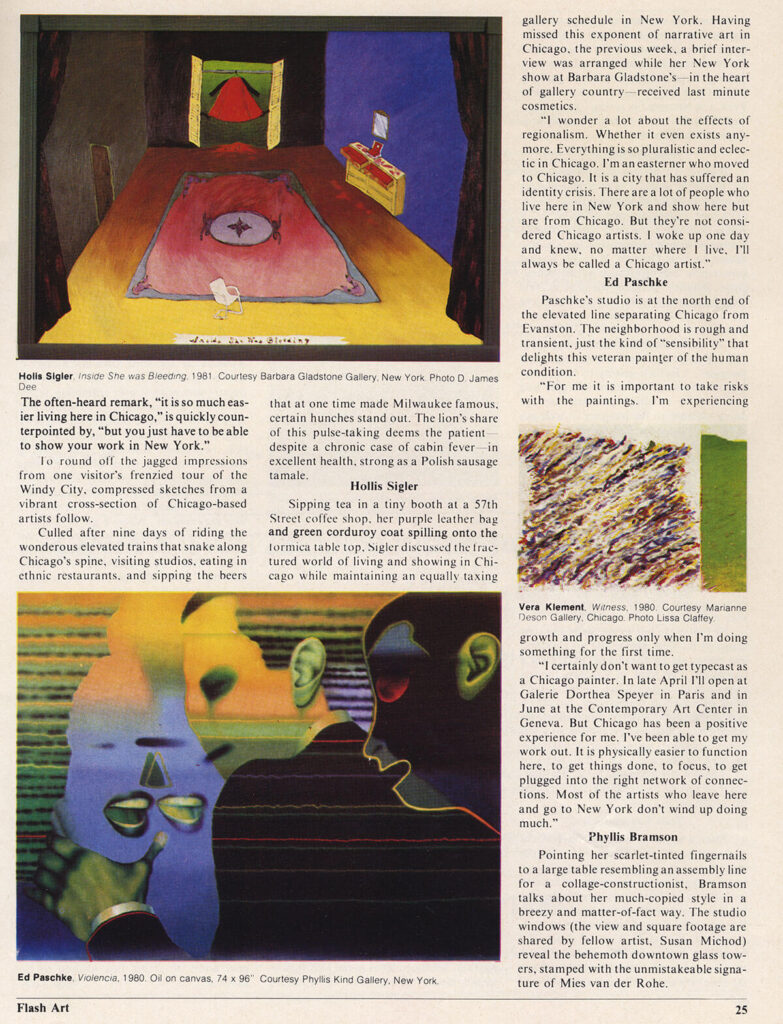 Flash Art news article page 3